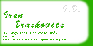 iren draskovits business card