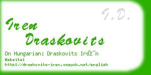 iren draskovits business card